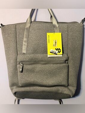 all in motion Gray Tote Backpack with Front Zip Pocket